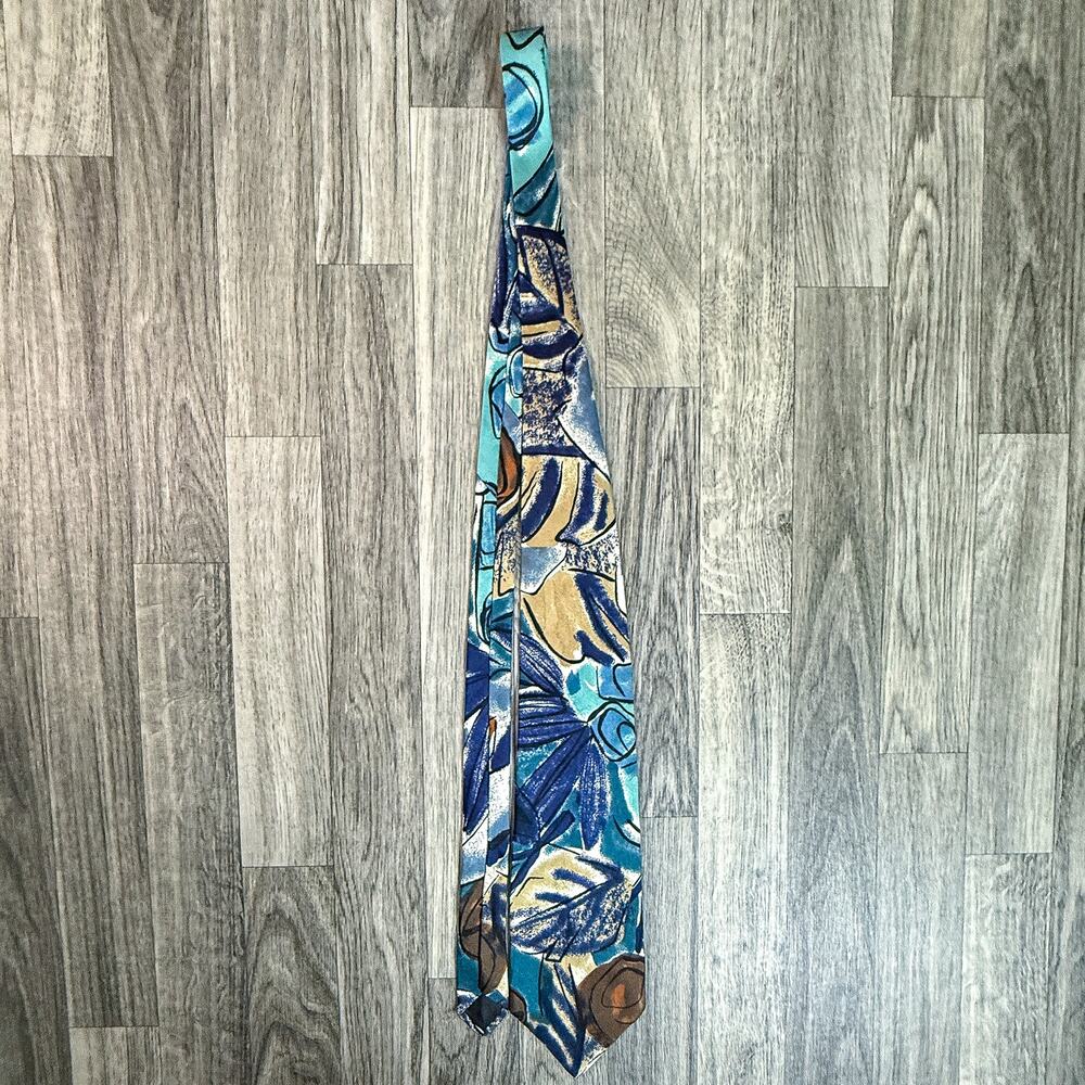 Men’s Silk Tie Sha r’e Lyon New York Handmade Italy Italian Flag Label